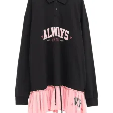 Платье мини с оборками