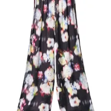 Атласные брюки с цветочным принтом Атласные брюки с цветочным принтом