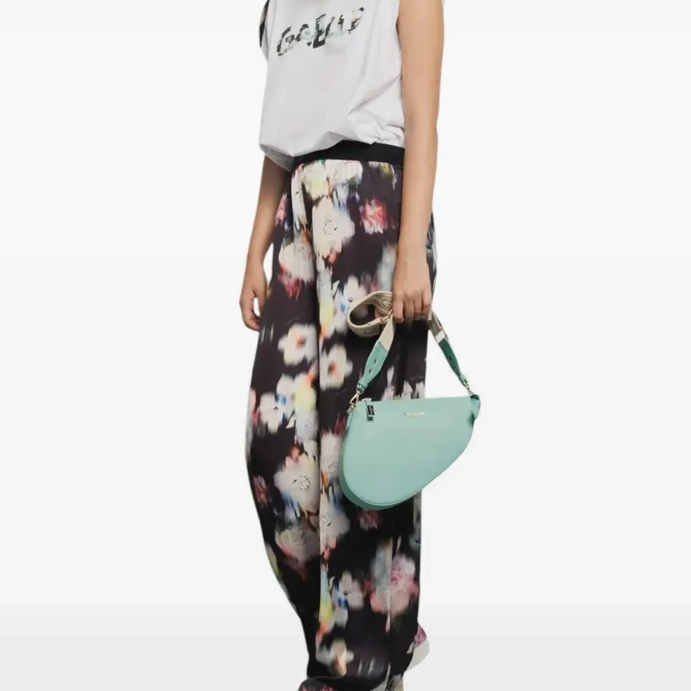 Атласные брюки с цветочным принтом