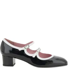 Туфли-лодочки bleuet на каблуке 40 мм с двумя ремешками