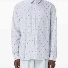 Рубашка в полоску из лисы