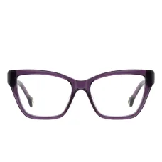 Очки с оправой в форме "кошачий глаз" и деталями с логотипом