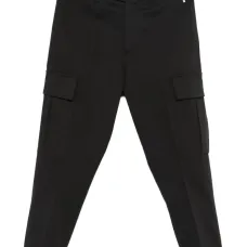 Брюки прямого кроя с накладными карманами