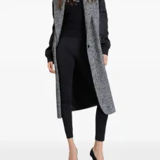 Пальто с рукавами из ткани "ёлочка" Пальто с рукавами из ткани "ёлочка"