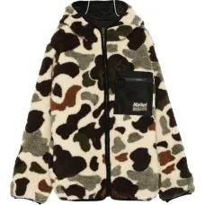 Толстовка на молнии с камуфляжным принтом