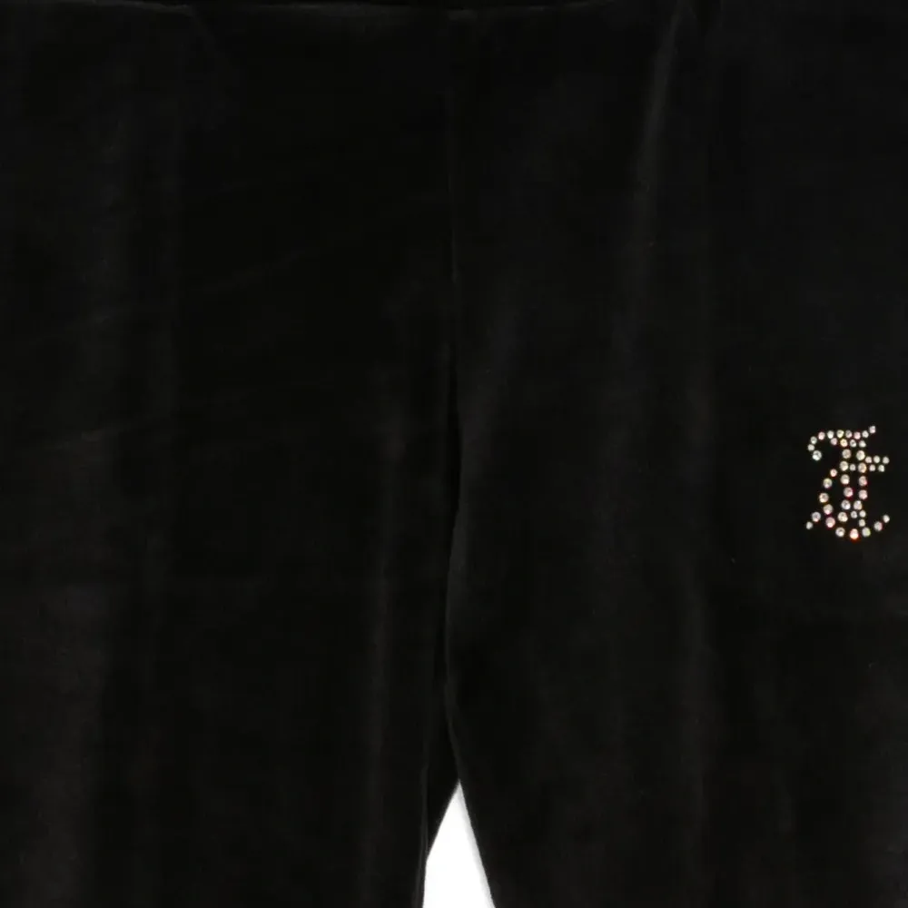 Велюровые брюки, украшенные стразами Велюровые брюки, украшенные стразами