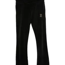 Велюровые брюки, украшенные стразами Велюровые брюки, украшенные стразами