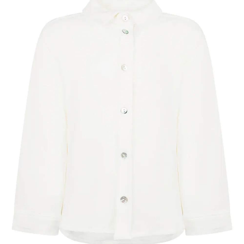 Хлопковая рубашка с длинными рукавами