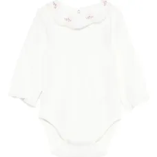 Боди с вышитым воротником