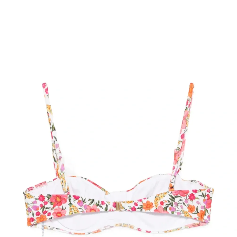 Бикини-топ с косточками и принтом бананов