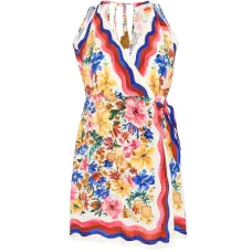 Мини-платье с запахом и V-образным вырезом Floraline