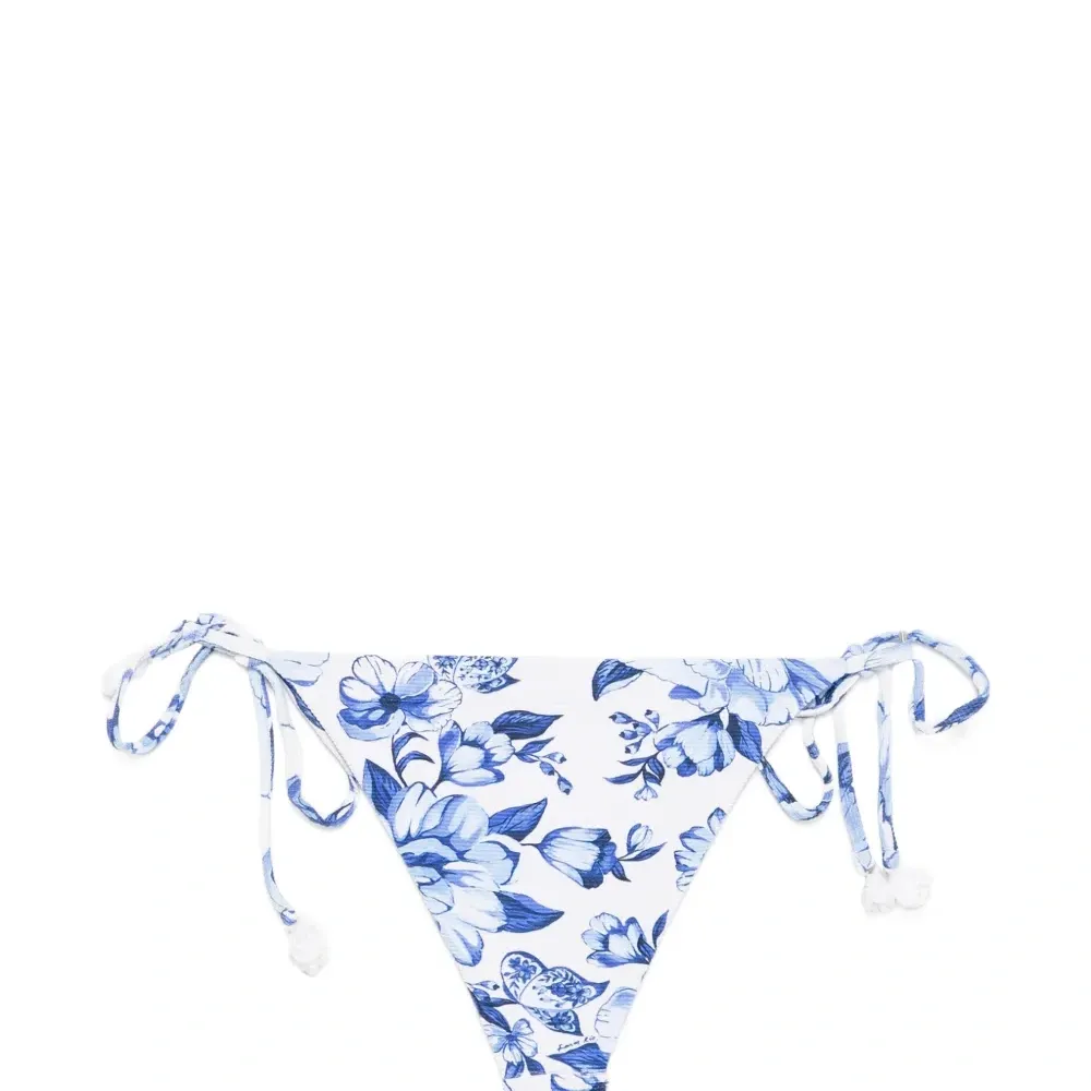 Бикини с цветочным принтом на завязках