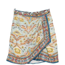 Мини-юбка-пояс с принтом "Мозаичный сад"