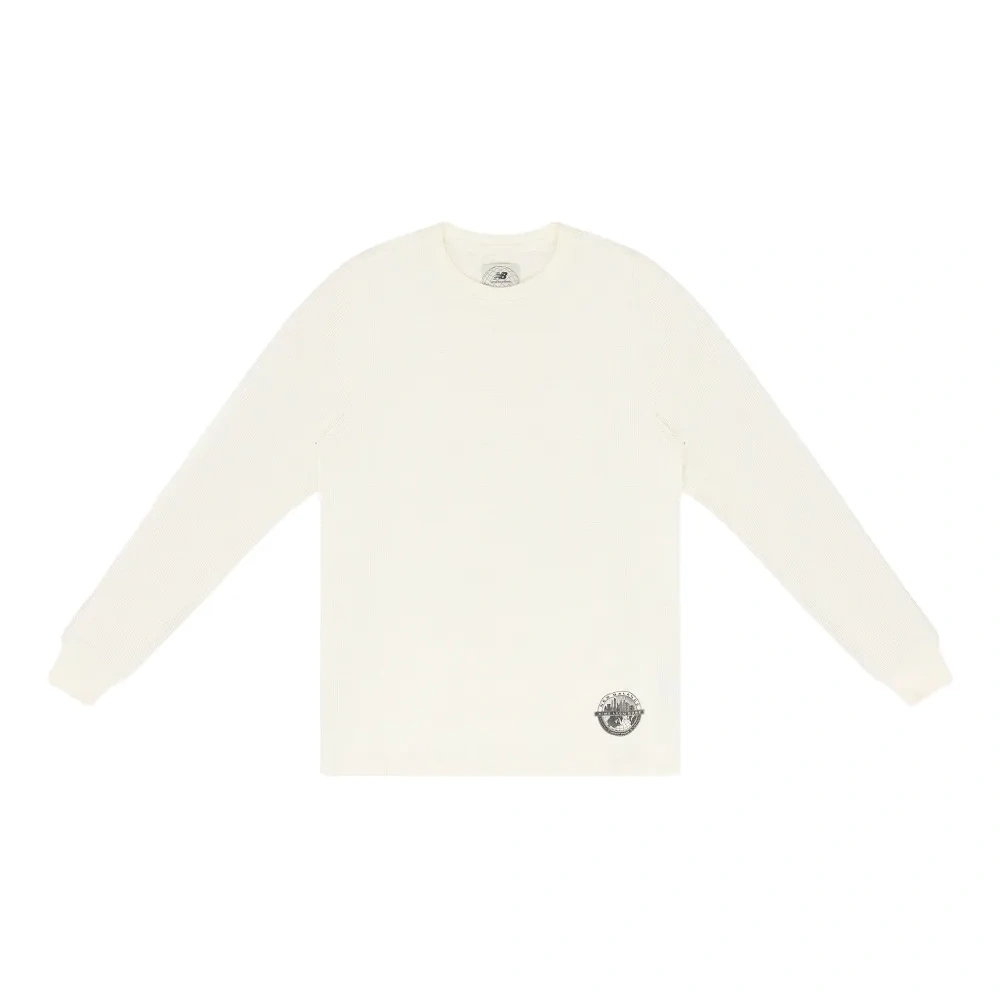 Длиннорукавная футболка из вываренного хлопка (стиранной ткани)