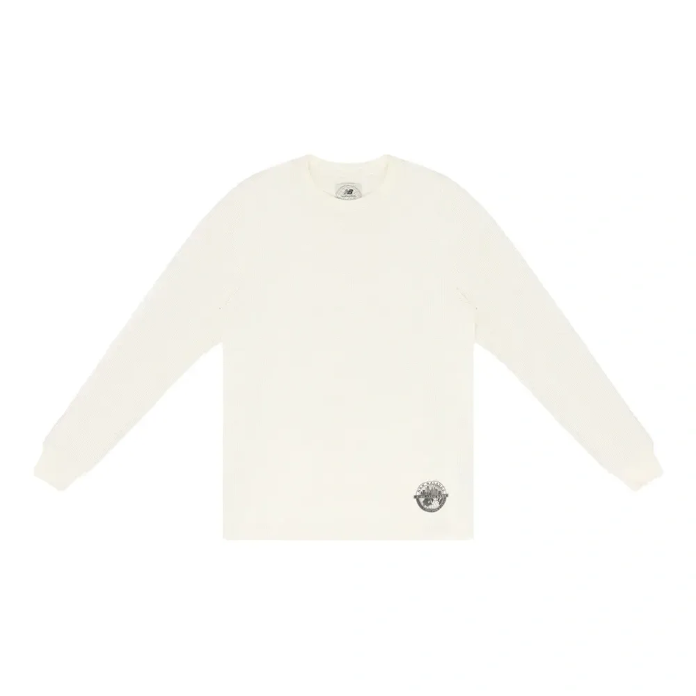 Длиннорукавная футболка из вываренного хлопка (стиранной ткани)