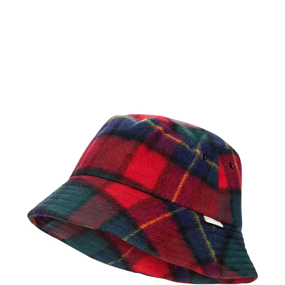 Клетчатая шерстяная панама