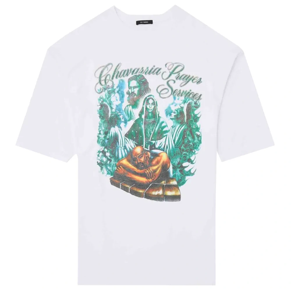 Футболка с круглым вырезом и принтом