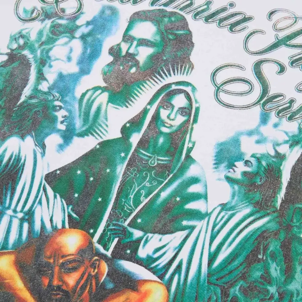 Футболка с круглым вырезом и принтом