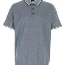 Поло с полосатыми деталями