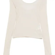 Хлопковый топ с длинными рукавами