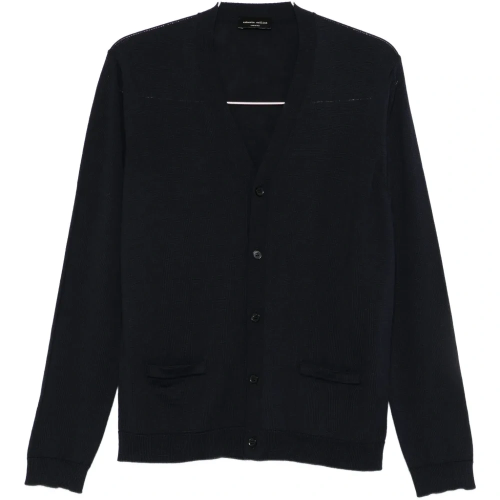 Свитеры Roberto Collina синего цвета