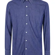 Джинсовая рубашка на пуговицах Джинсовая рубашка на пуговицах