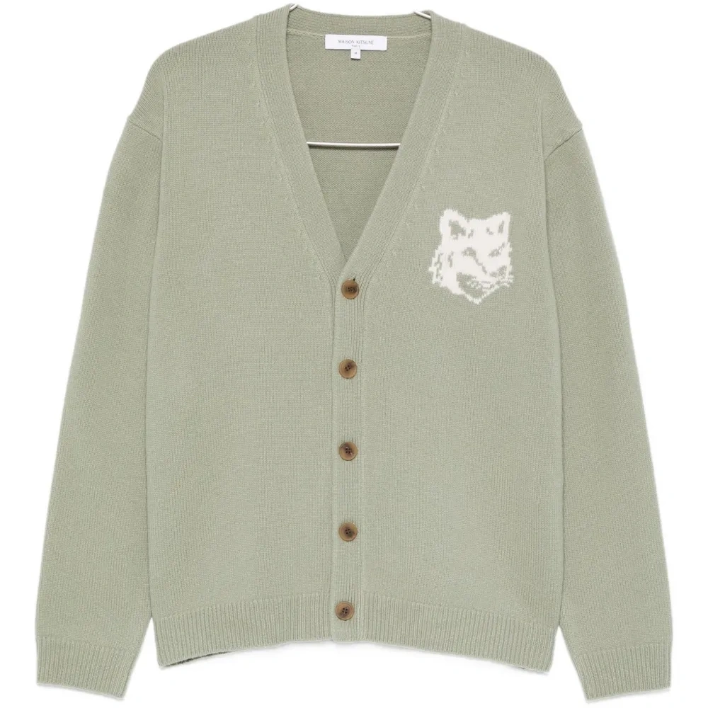 Кардиган из мериносовой шерсти с отделкой в виде лисы