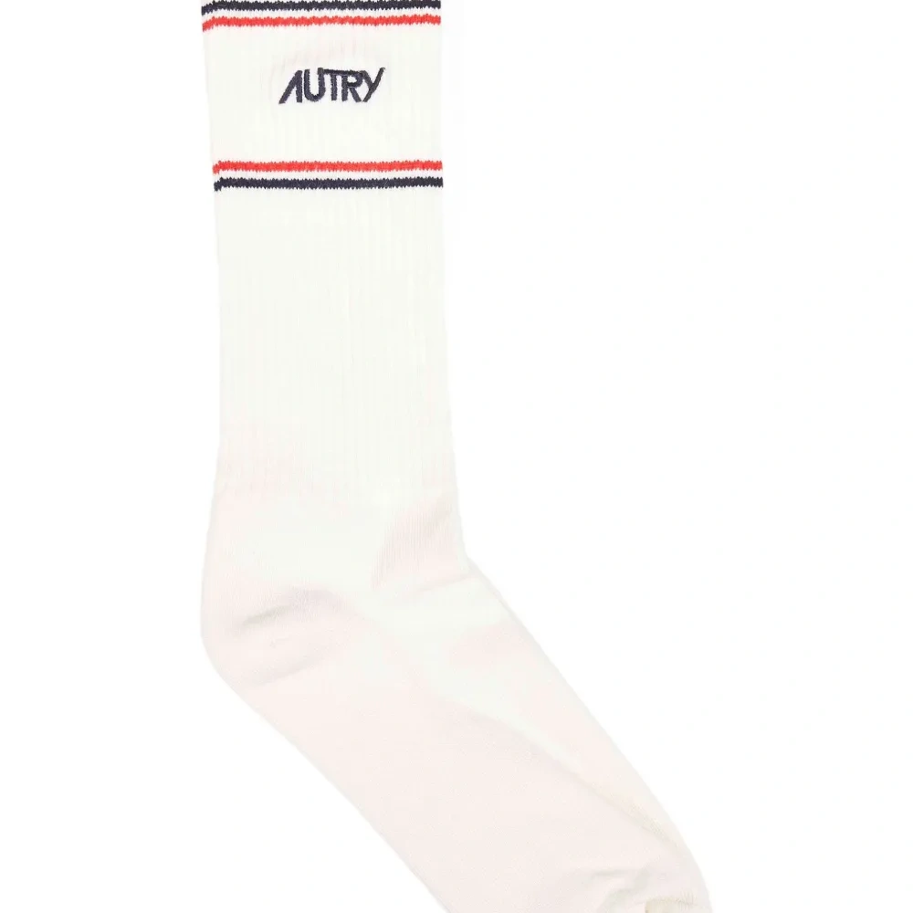 Полосатые носки с вышитым логотипом Полосатые носки с вышитым логотипом