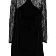 Мини-платье с кружевными вставками