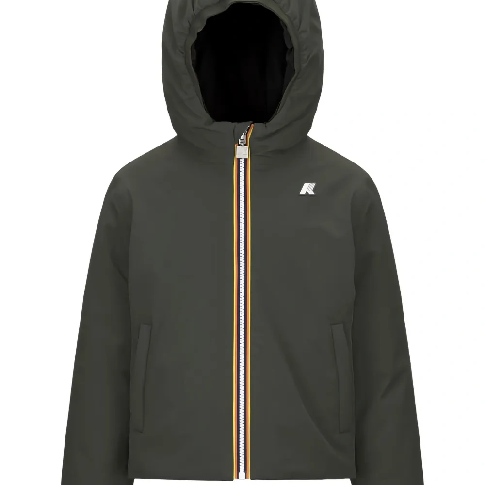 Куртка с капюшоном и полосатыми деталями Куртка с капюшоном и полосатыми деталями