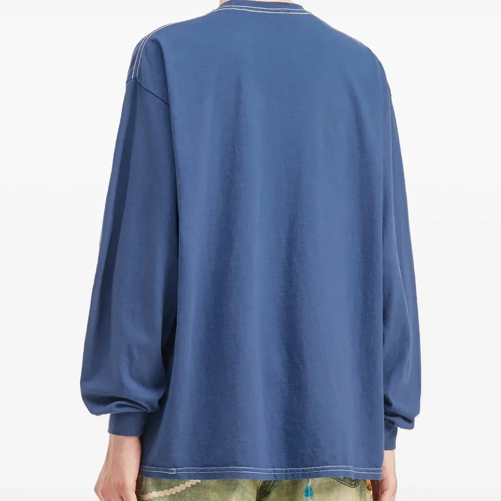 Футболка с длинными рукавами и принтом