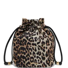 Сумка-ведро с кулиской и анималистичным принтом