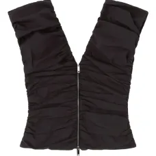 Блузка на молнии со сборками