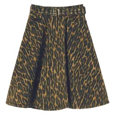 Юбка миди с анималистичным принтом