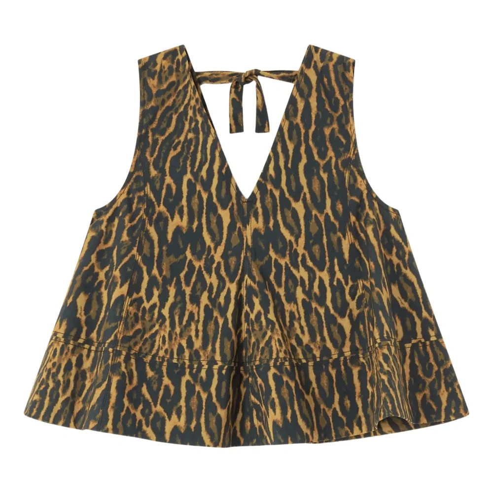 Топ с V-образным вырезом и анималистичным принтом Топ с V-образным вырезом и анималистичным принтом