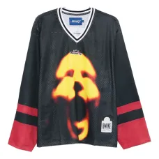 Лонгслив с принтом лица