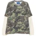 Футболка с камуфляжным принтом и двойными рукавами