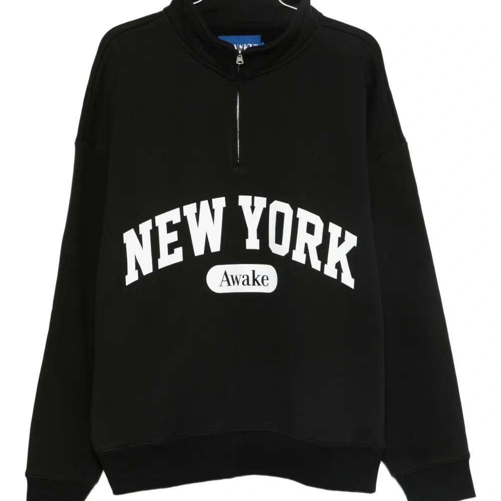 Свитшот с наполовину застегивающейся молнией и логотипом