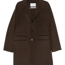 Пальто на пуговицах с накладными карманами с клапанами