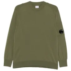 Свитер с круглым вырезом и деталями в виде объектива