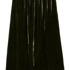 Велюровая миди-юбка на эластичном поясе Велюровая миди-юбка на эластичном поясе