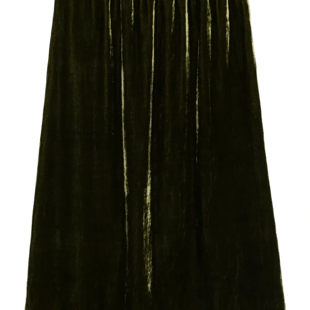 Велюровая миди-юбка на эластичном поясе