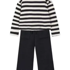 Спортивный костюм в полоску на пуговицах