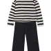 Спортивный костюм в полоску на пуговицах