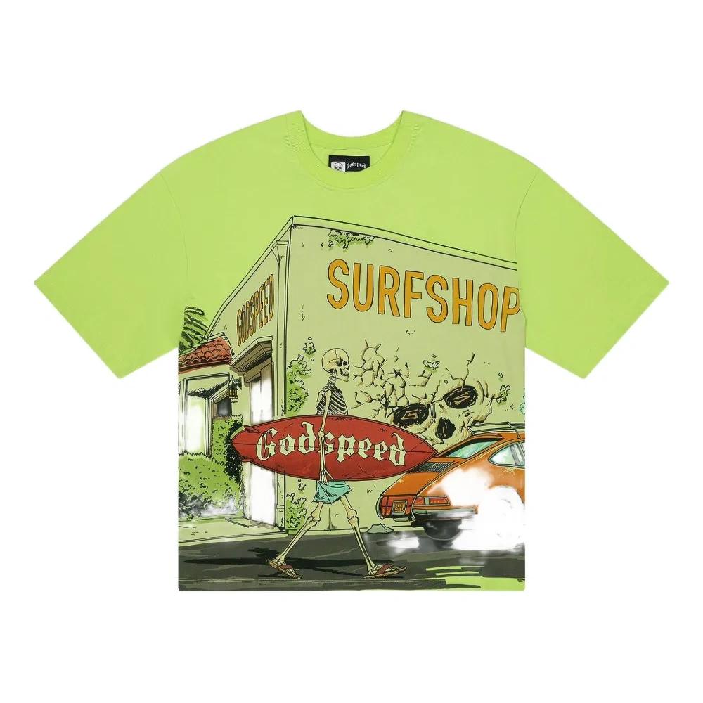 Футболка с графическим принтом «Серф-шоп»