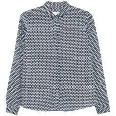 Рубашка с узором на пуговицах