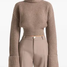 Вязаный свитер Amaya с высоким воротом и манжетами