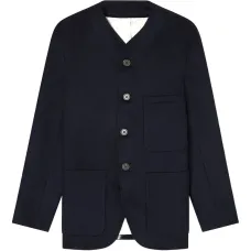 Пиджак с накладными карманами на пуговицах