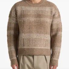 Вязаный свитер в клетку Ayden