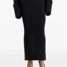 Макси-юбка Lyra с отворотом, вязаная Макси-юбка Lyra с отворотом, вязаная